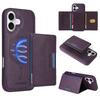 For iPhone 16 Magnetic Case BETOPNICE Leather Phone Cover Kickstand with Detachable Card Bag