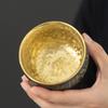 Colorful Kiln Mutated Shape Gilded Jian Zhan Cup Ceramic Kung Fu Tea Cup Tenmoku Glaze Single Cup Master Cup Tea Bowl Tasting Cu