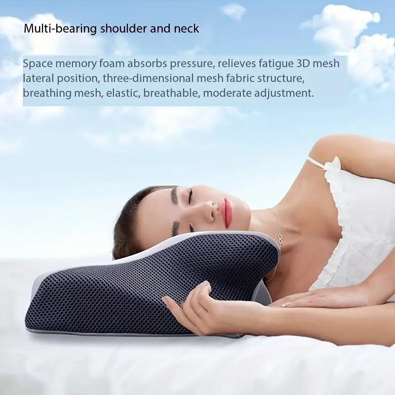 Memory Foam Kissen Ergonomisches Nackenstützkissen zur Schmerzlinderung Hochelastisches, weiches, waschbares Kissen Bettwäsche Home