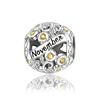 New 925 Silver Charms Colored Zircon Twelve Months Beads Pendant Bracelets Necklaces Womens DIY Jewelry Gift