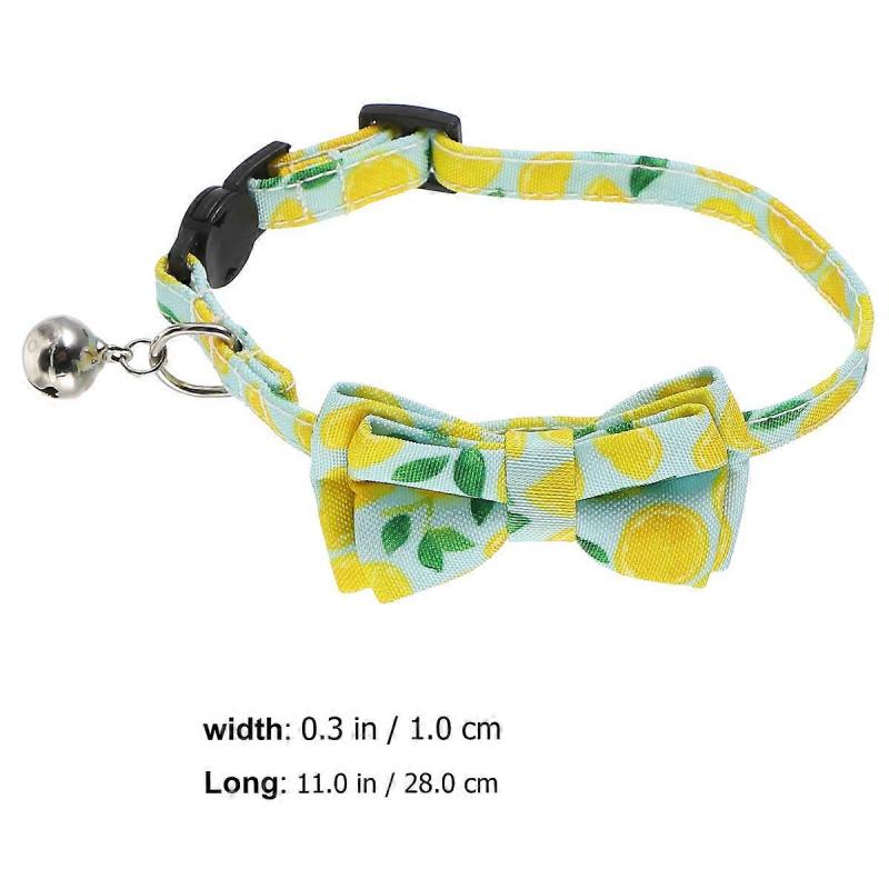 Cat Collar Fruit Pattern Pet Bow Tie for 9Pcs Adjustable Neck Chain