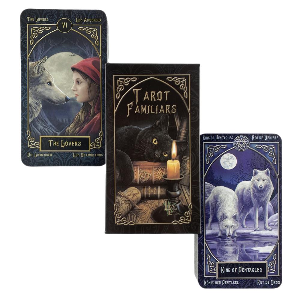 Cats Tarot Familiars Cards A 78 Deck Oracle English Visions Divination Kittens Edition Board Deck Playing Games