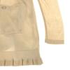 Rene basic made in Japan Long sleeve long knit cardigan 36 beige Frill Women Used