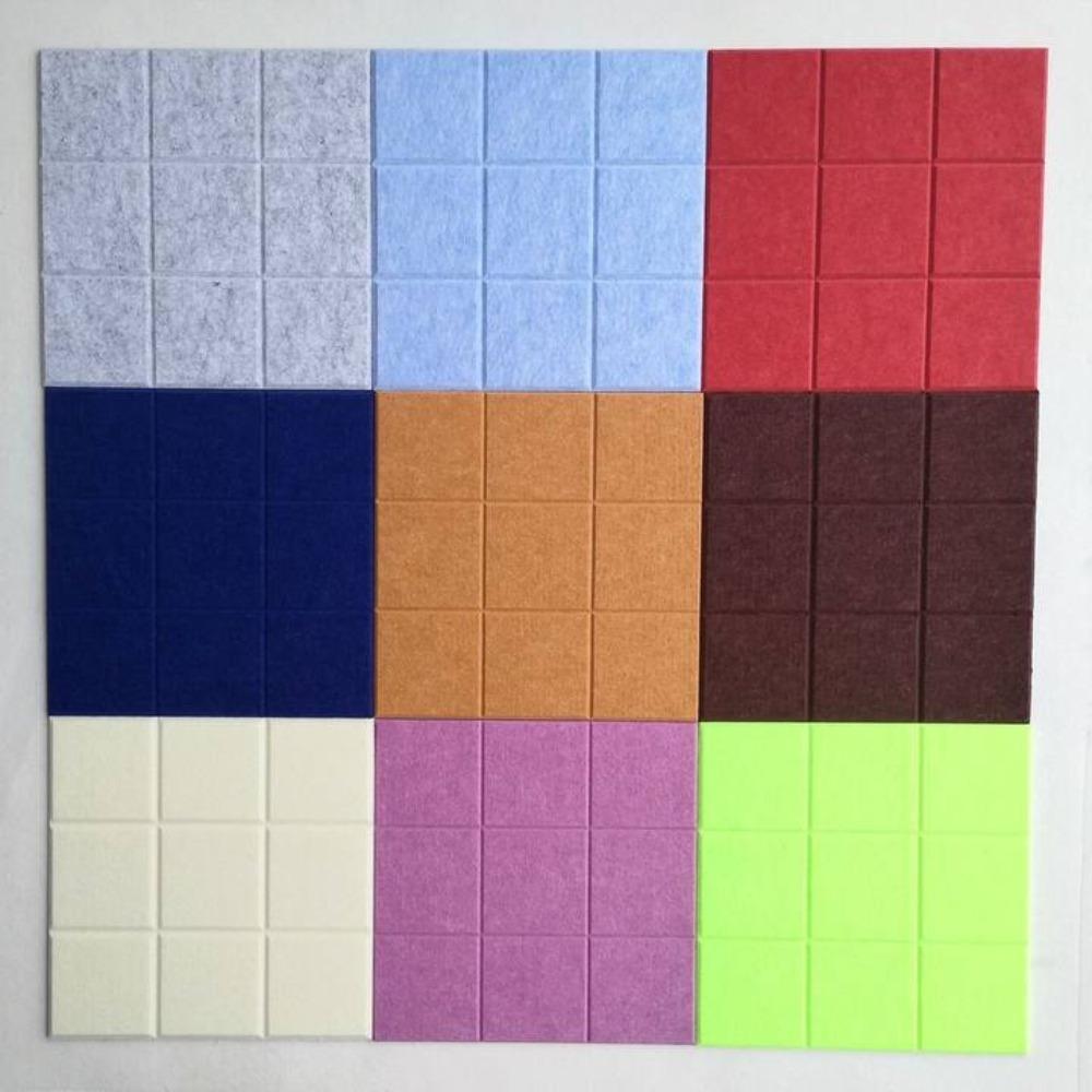 Art Decorative Grid Felt Wall Panel Polyester Fiber Acoustic Art Decorative Wall  Home Decor