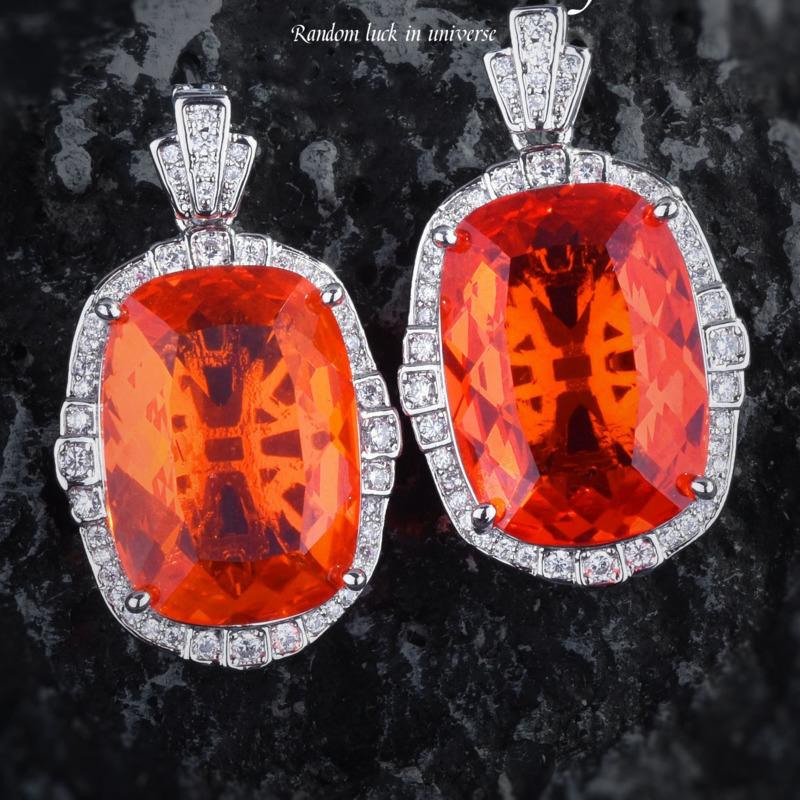 

BELLA BOX Тяжелый Высококаратный Высокоуглеродистый Подвеска-Ожерелье Ретро Роскошь Полный Бриллиантов Цвет Fanta Кольцо Цвет Цвет Набор Сокровищ Серьги No.3 красный