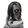 Horror Latex Zombie Mask With White Hair For Halloween Costume And Haunted House Decor