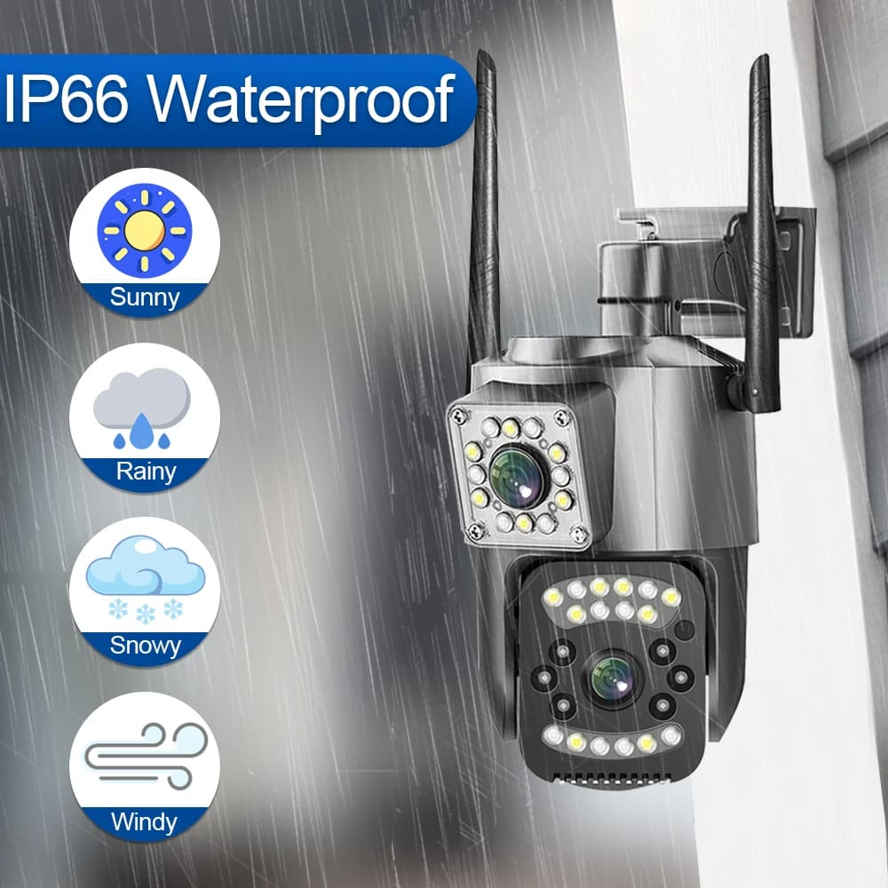 EU CCTV Camera V380 Pro 4K 8MP Wi-Fi 4G SIM Card Outdoor IP Security Camera Bidirectional Call Color Night Vision AI WiFi Camera