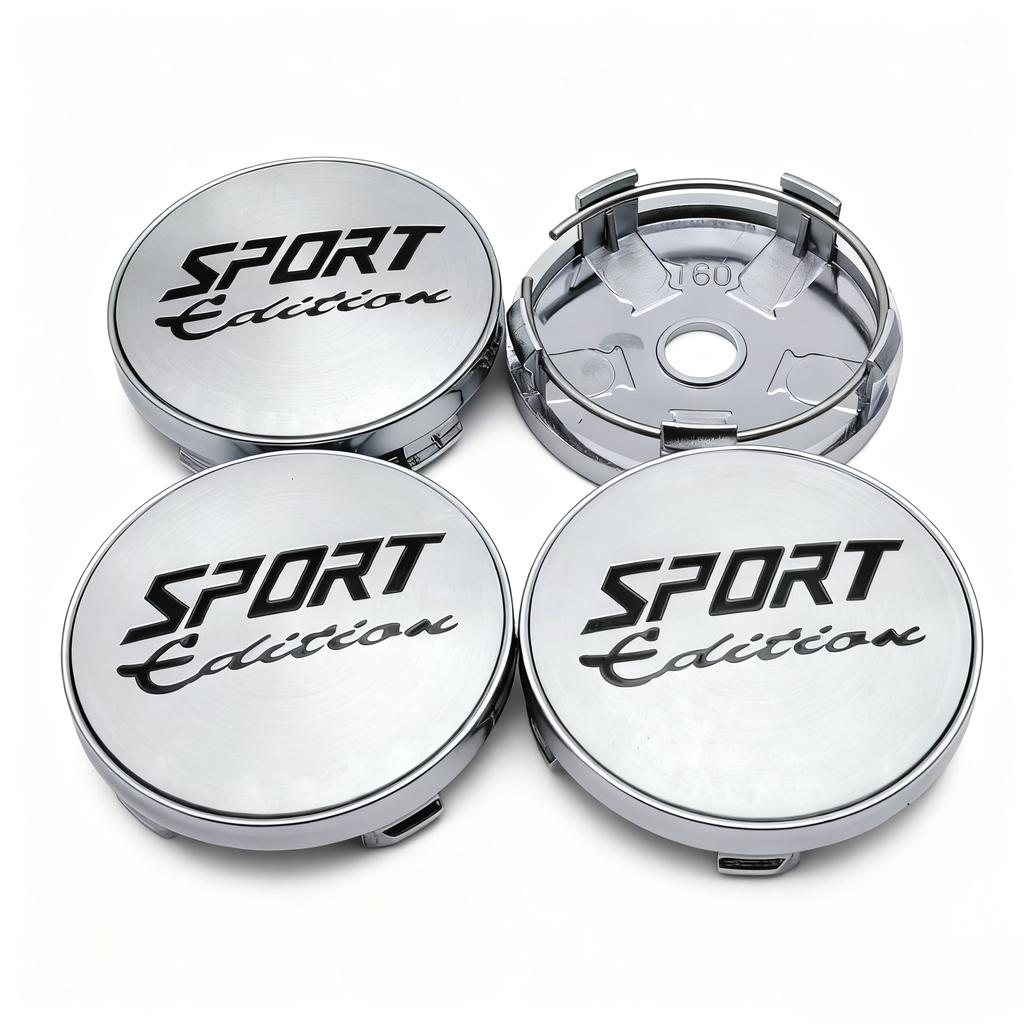 4pcs SPORT Edition Logo Emblem Car Wheel Center Caps 60mm 56mm Wheels Hub Centre Cap Rim Hubcaps Cover Replace Car Accessories