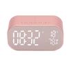 Alarm Clock Radio Multifunction FM Digital Radio Alarm Clock with Bluetooth Speaker for Home BedroomRose Gold