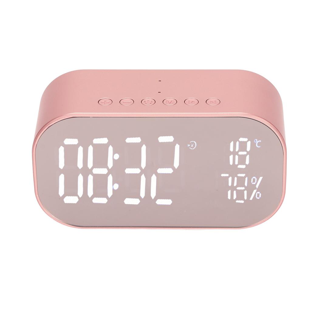 Alarm Clock Radio Multifunction FM Digital Radio Alarm Clock with Bluetooth Speaker for Home BedroomRose Gold