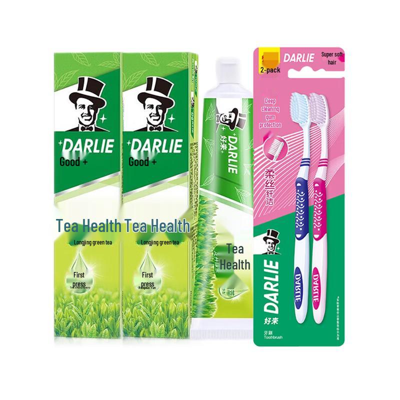 

Darlie Tea Care Longjing Green Tea Toothpaste 2-Pack + Toothbrushes