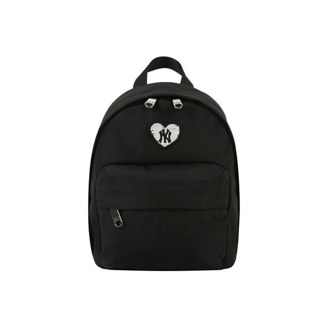 MLB Sports Leisure Nylon Heart Crossbody Backpack Mini Unisex Backpack Black 32BG41111-50L Black