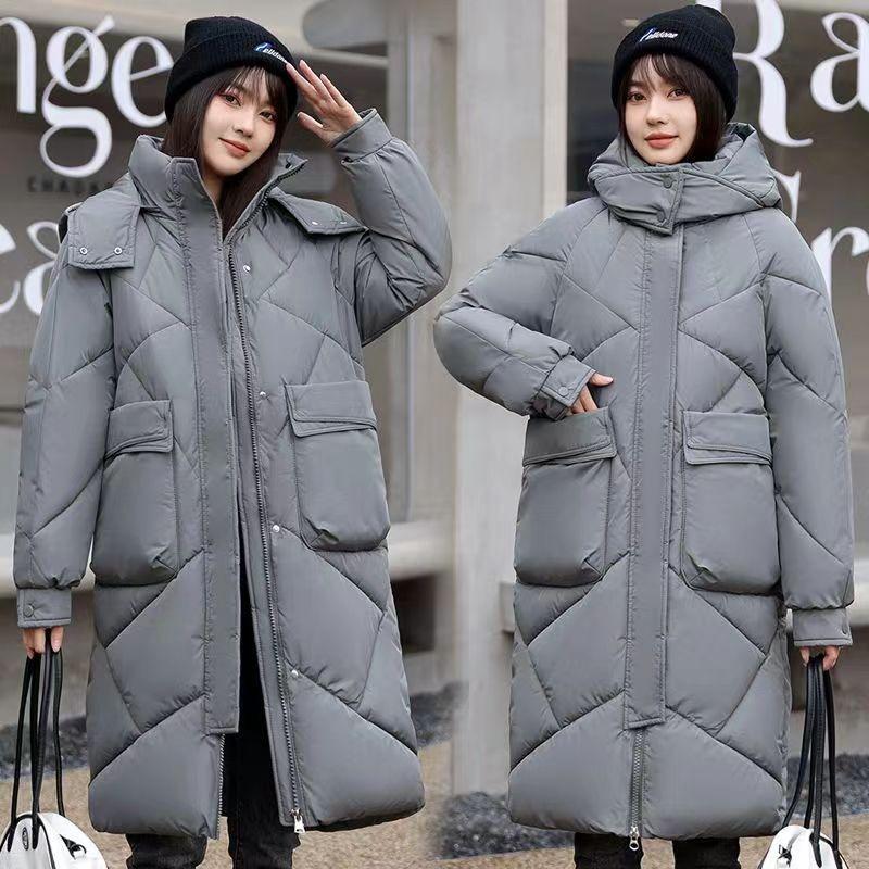 Thickened Down Cotton Jacket  Long Coats Winter New Style Women's Cotton Jacket Korean Version Loose Cotton Jacket