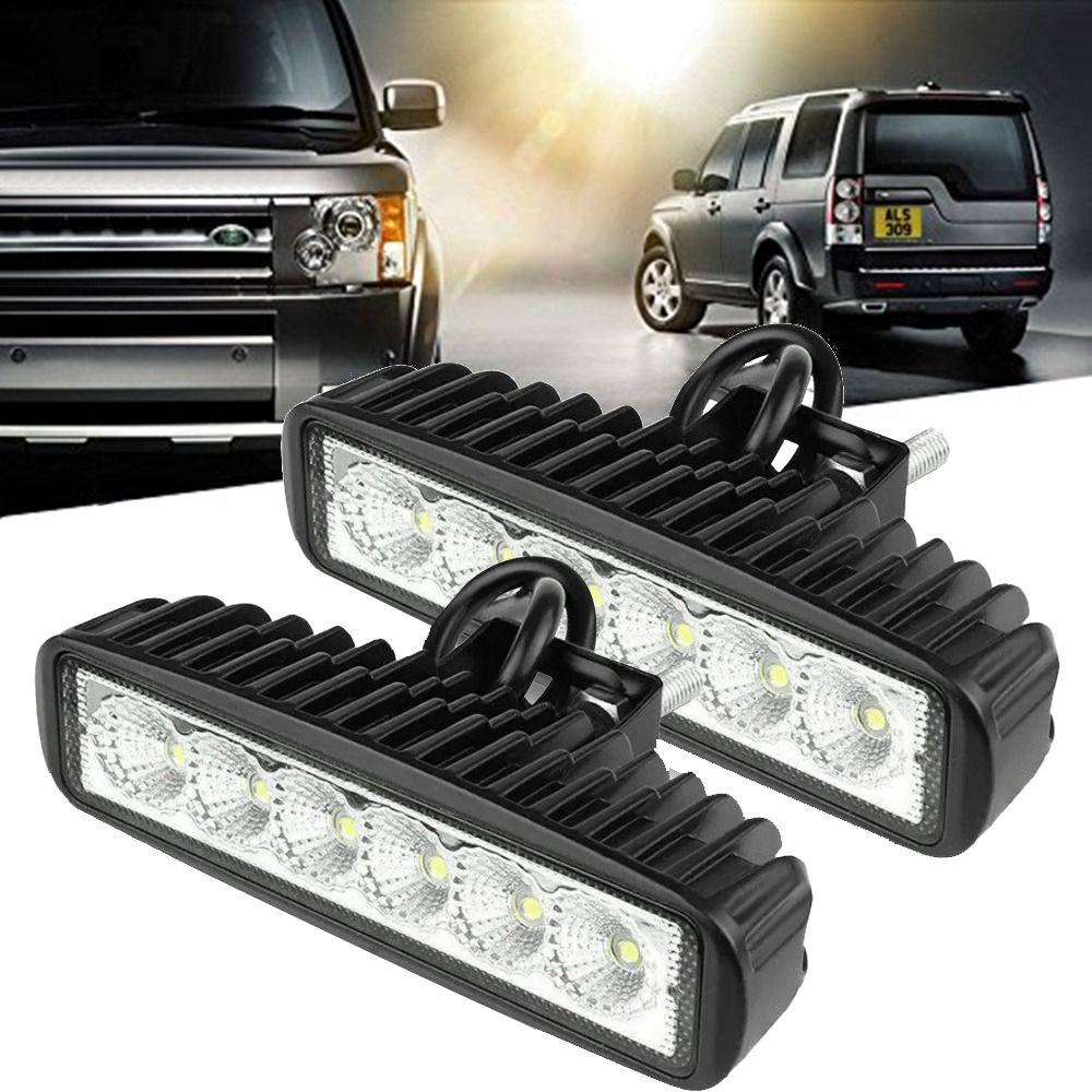 18W Power LED Daytime Running Lights Super Bright 6000K White Spotlights Aluminum Alloy Waterproof IP67 Driving Lights SUV Truck