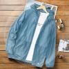 Men's Light Solid Color UV Hooded Sun Protection Casual Jacket Outdoor Hiking Fishing Jacket