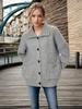 Autumn/Winter Women's Knit Cardigan with Stand-Up & Turn-Down Collar
