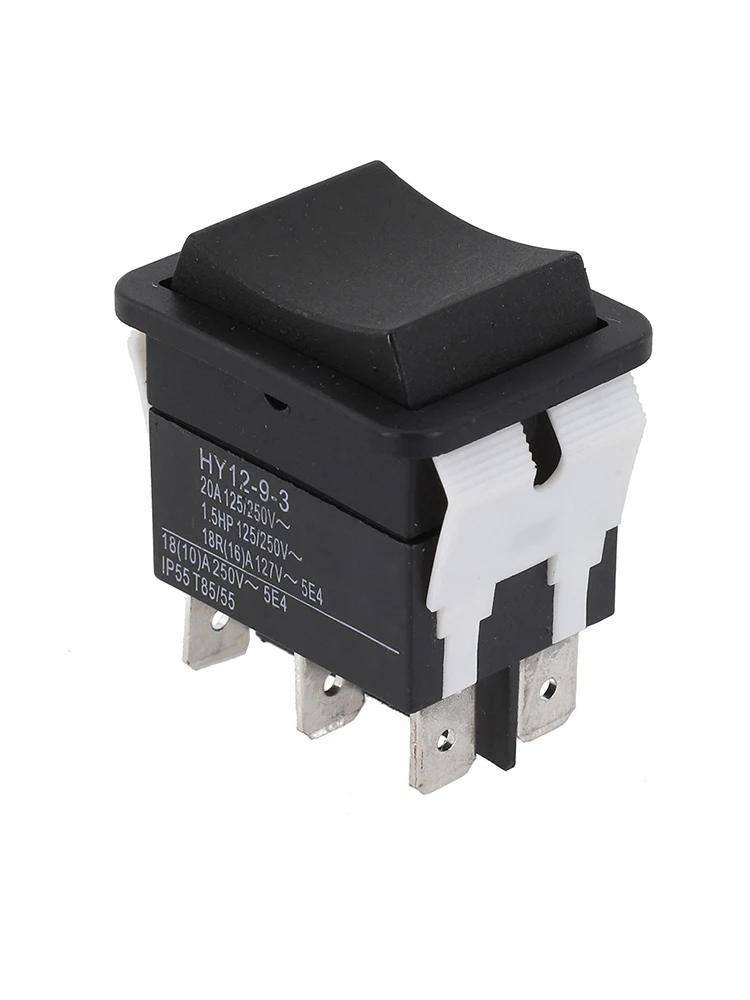 User Friendly Installation Switch 6 Pins Switch Color: Black Pushbutton Switch Voltage Rating 125/250V Current Rating 20A