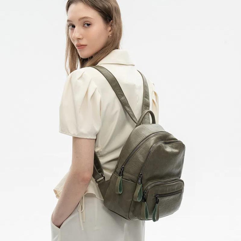 Дизайнерский бренд мода PU кожа женский рюкзак колледж школьный рюкзак сумка дорожная — фото 10