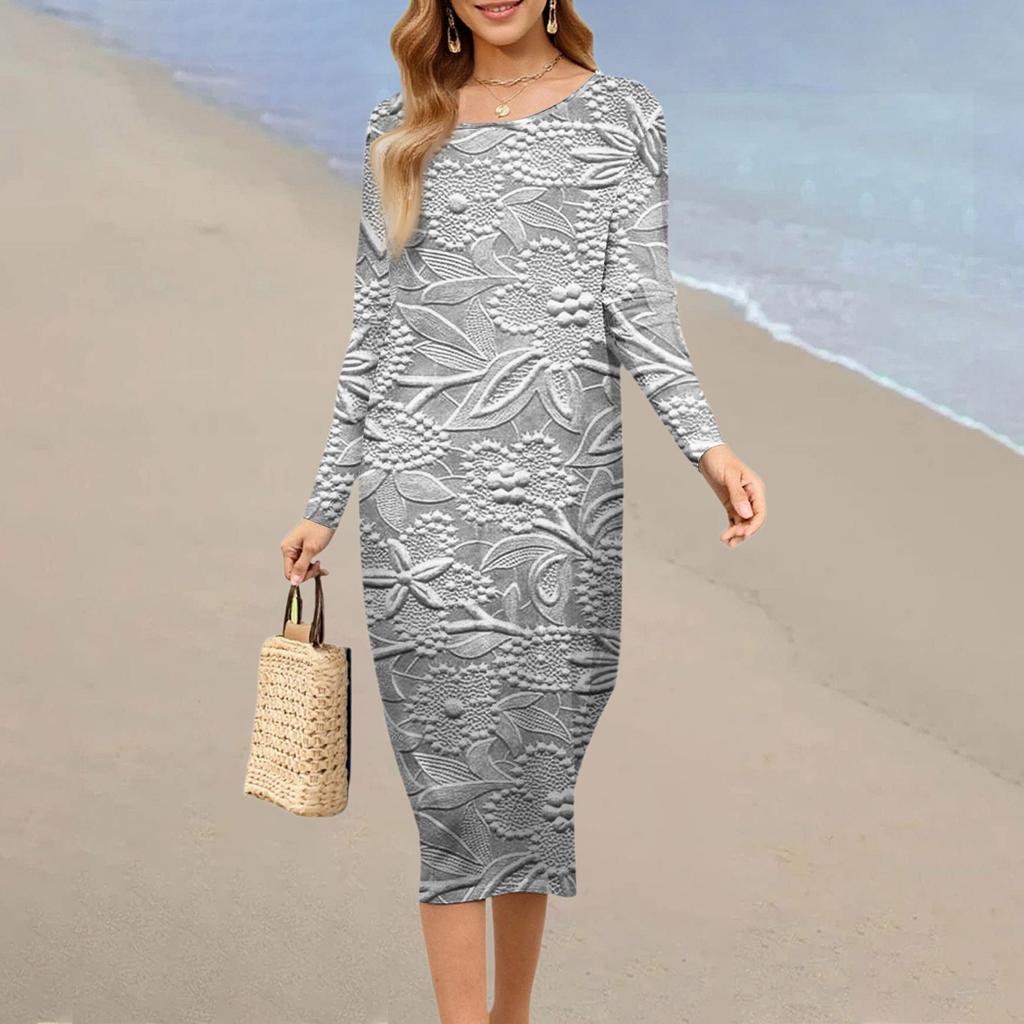 Women's Fashion Casual Sleeveless Round Neck Solid Color Elegant Temperament Dress