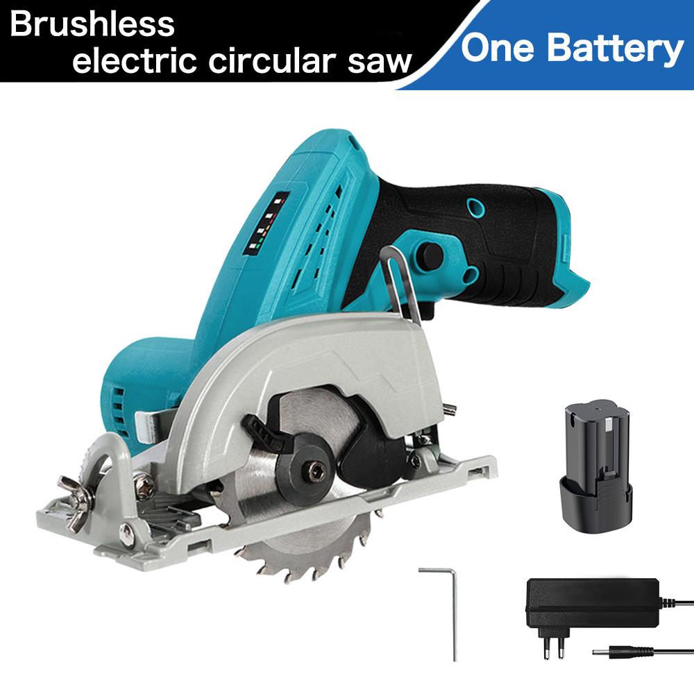 1200rpm 3 Inch 27mm Brushless Electric Circular Saw Adjustable Woodworking Power Tool Depth Portable Wood Board Cutting Machine