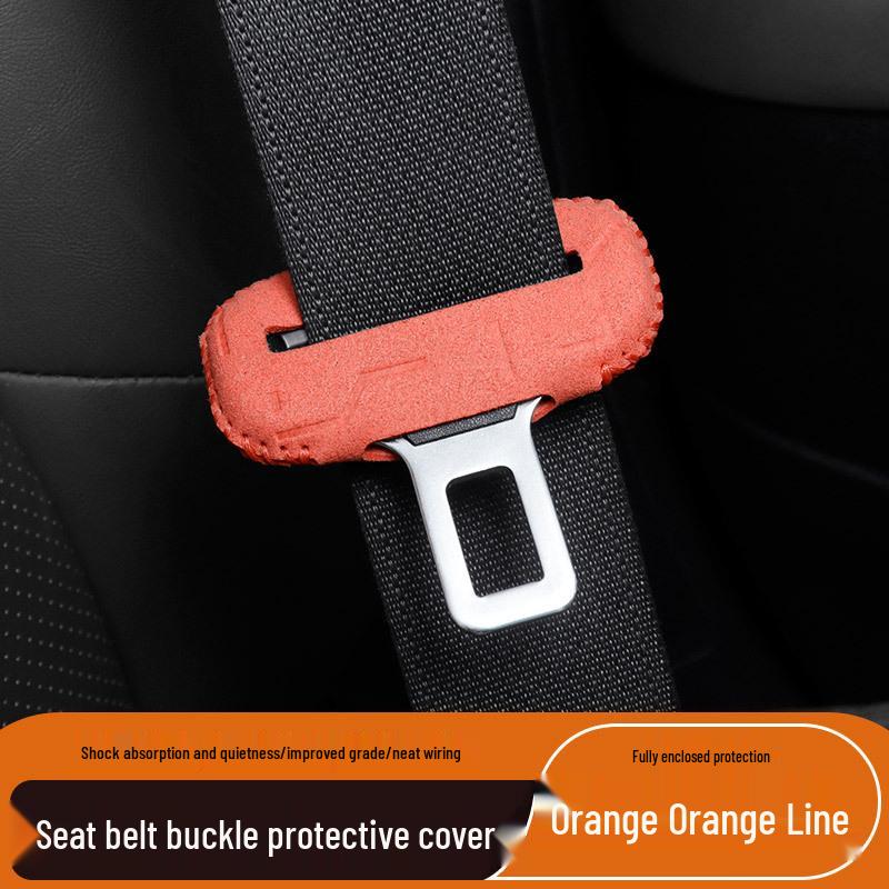 Suede Car Seat Belt Buckle Anti-Collision & Anti-Scratch Protector