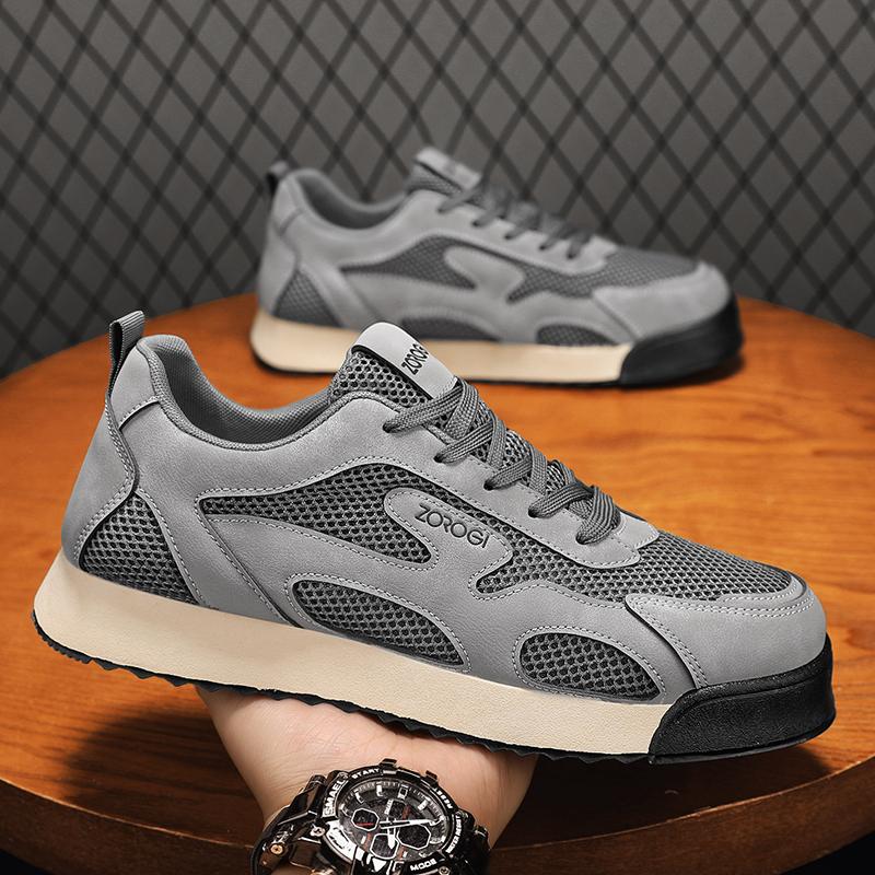 

Новые летние вулканизированные кроссовки Модная платформа Мужские кроссовки Удобная обувь для ходьбы Дышащая повседневная обувь Zapatillas Hombre 45 серый