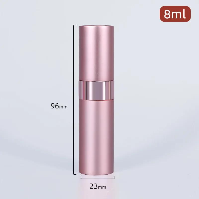 8ml Metal Aluminum Refillable Perfume Bottle Cosmetic Spray Mini Portable Empty Refill Jar Travel Liner Glass Tool