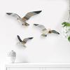 3Pcs/Set Wooden Seagull Wall Decoration Farmhouse Rustic Nautical Sea Bird Wall Art Sculpture Home Living Room Bathroom Wall Decorative Sign