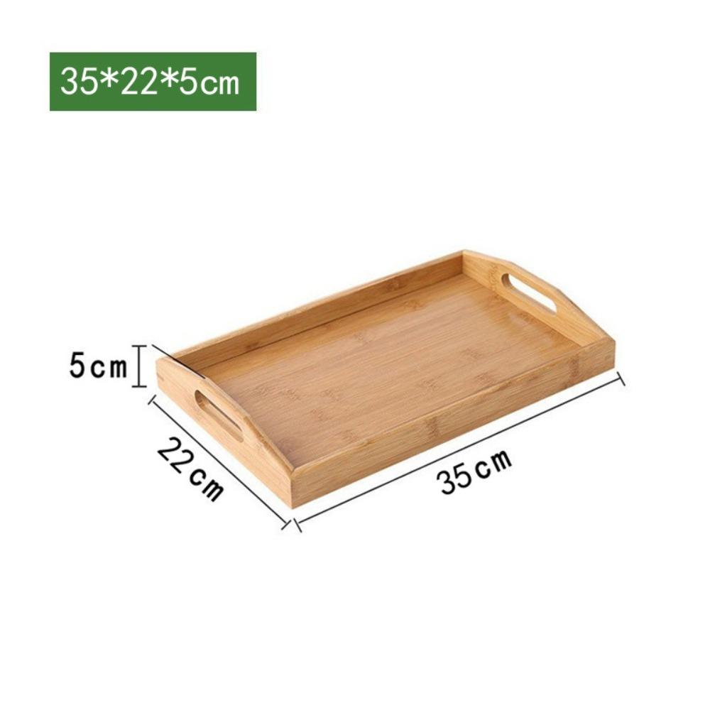 Household Storage Tray Bamboo Water Cup Plate Retro Tea Tray Dried Fruit