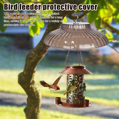 Kunststoff-Schutzkuppelabdeckung zum Aufhängen von Vogelfutterspendern, wetterfest, Kolibri-Futterspender, Regenschutz, Eichhörnchen-Schallwand für draußen