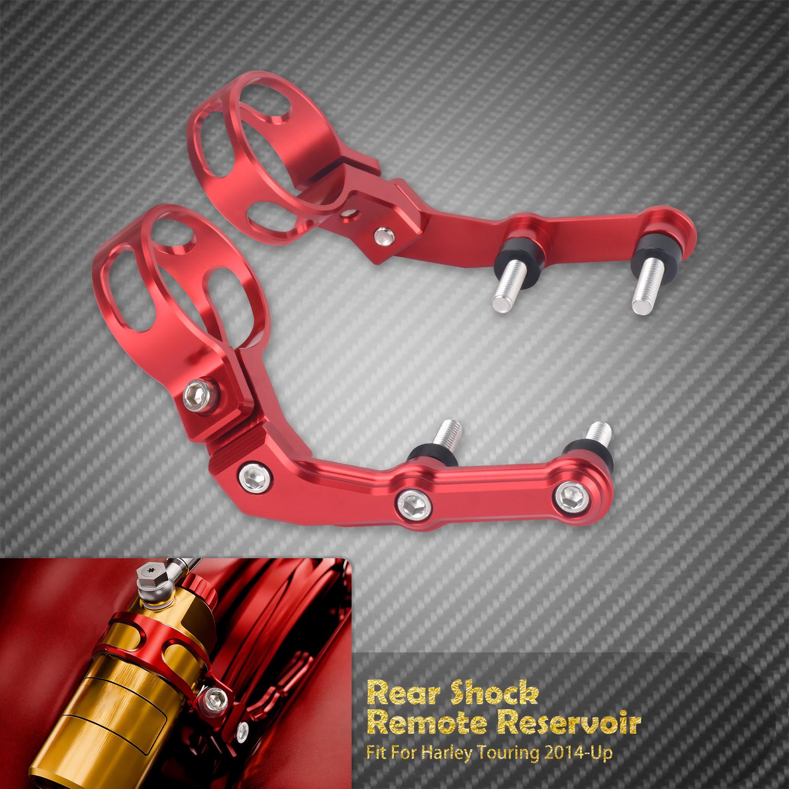 

Motorcycle Shock Absorber Remote Reservoir Mounts Bracket For Harley Touring FLHTK Electra Street Road Glide Road King FLH 14-Up Reservoir Brackets A