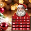 Santa Wooden Christmas Count Down Calendar 24 Days Family Friendly Holiday Ornament Natural Wood Home Decoration