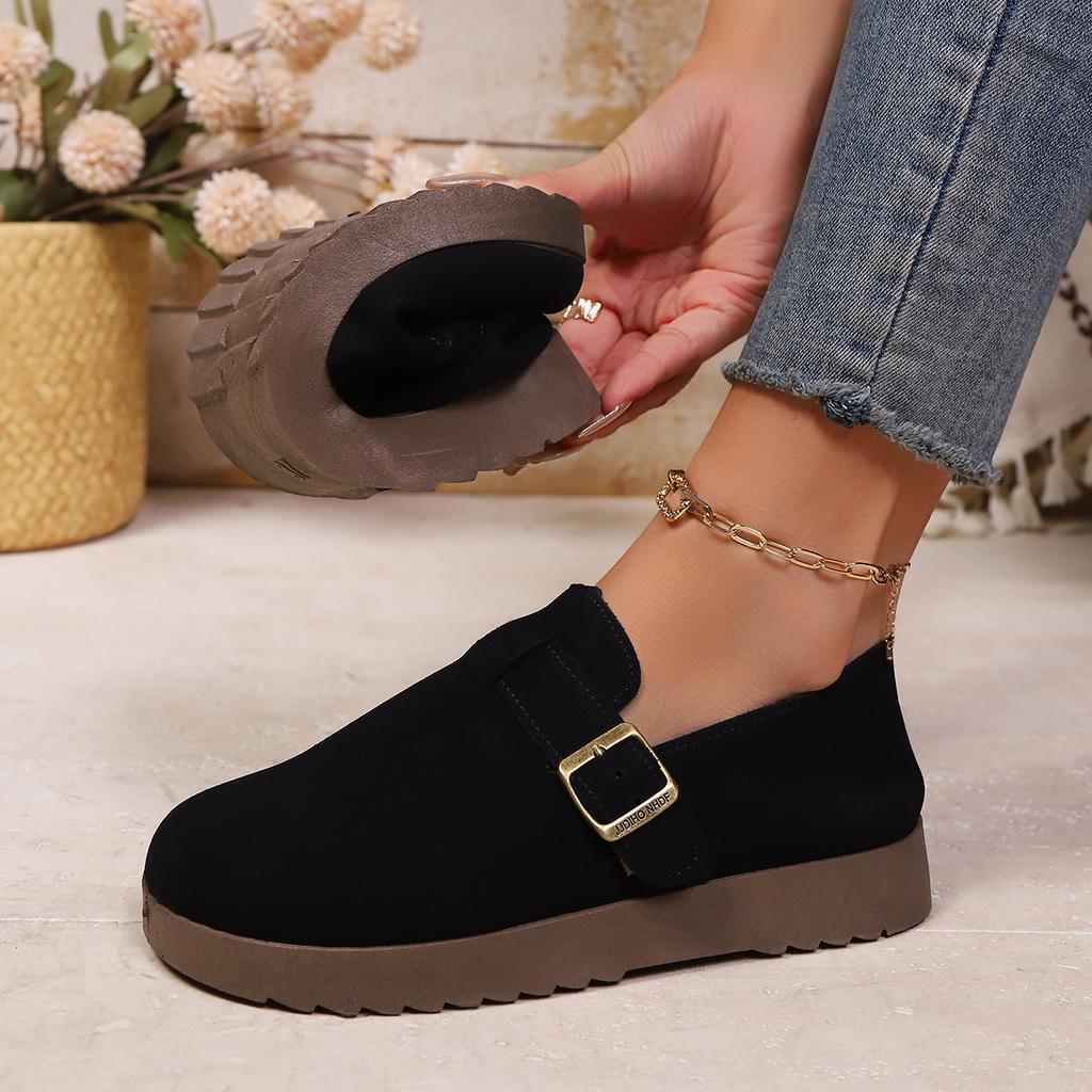 Women Sneakers Spring/Autumn Fashion Buckle Single Women Shoes Solid Color  Casual Comfortable Loafers Outdoor Sneakers Women