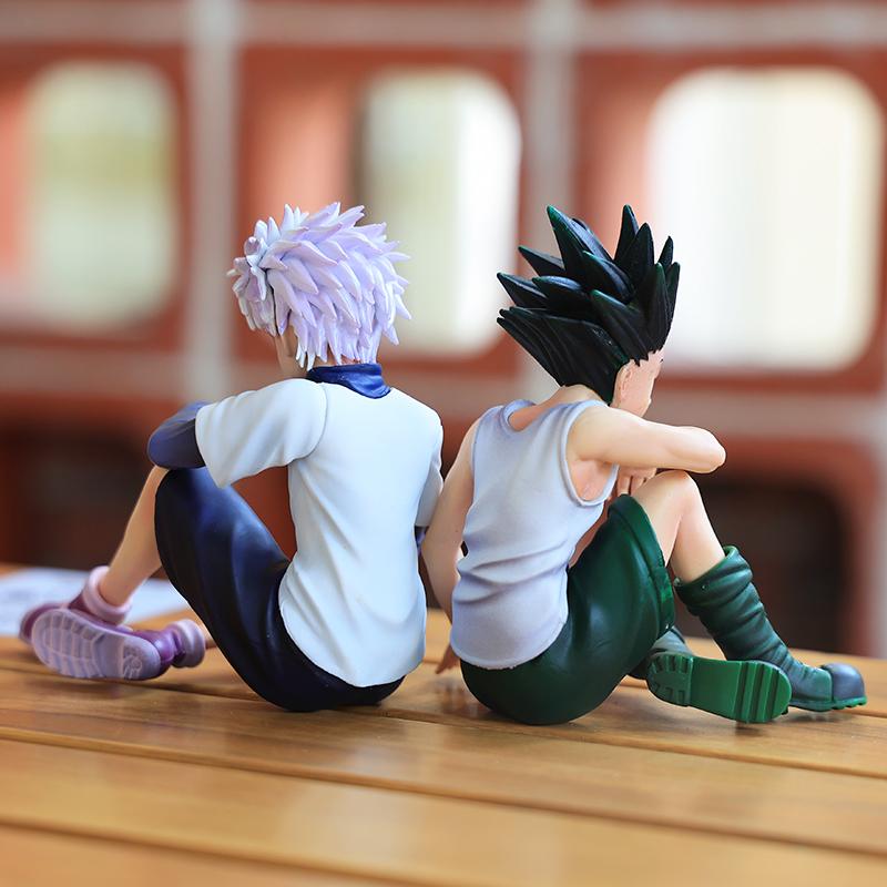 In Stock Full-Time Hunter Pg Gon Freecss And Killua Zaoldyeck Sitting Model Collect Ornaments Anime Action Figures Boy Gift Toys