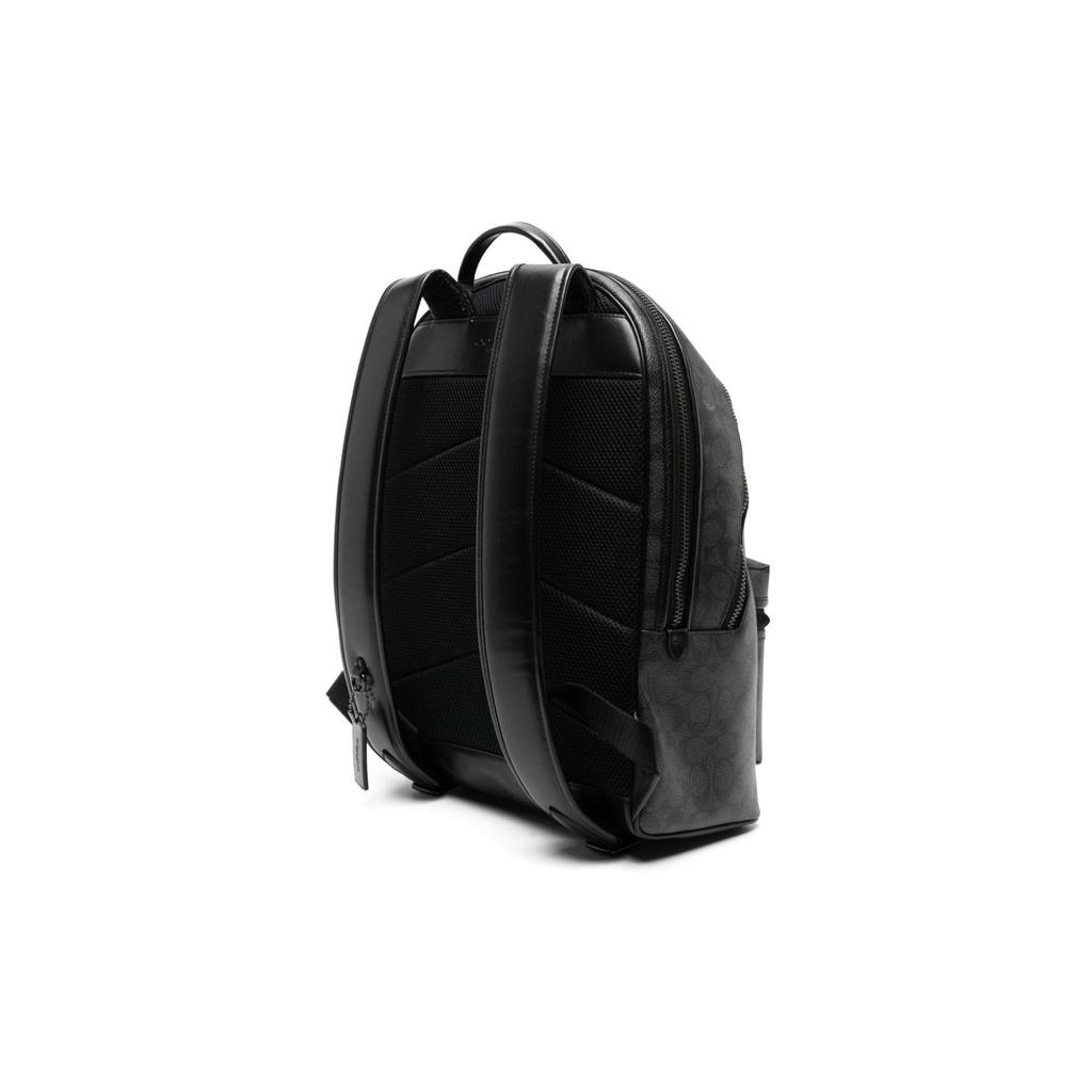 COACH Charter Artificial Leather Coated Canvas Backpack Large Men's Charcoal Gray CP159-CHR