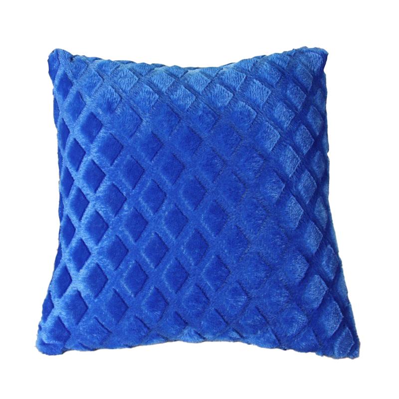 1Pc Plush Thick Lattice Pattern Sofa Pillowcase Soft Cushion Covers 43x43CM Couch Pillow