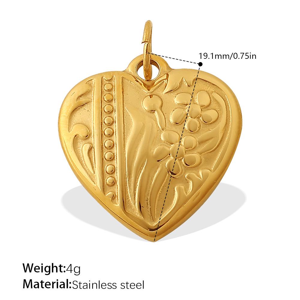Ocean Wind Retro Diy Key Love Pendant Stainless Steel Gold-Plated Various Style Accessories