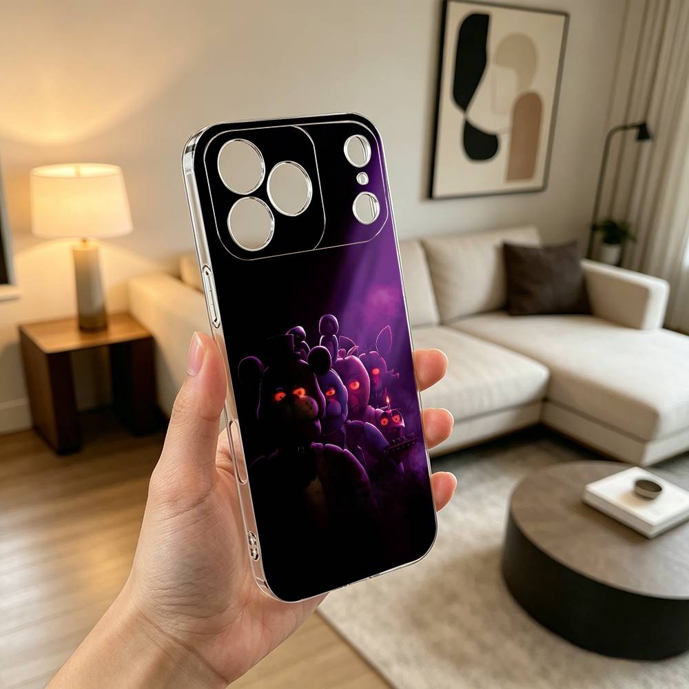 F-Five N-Nights GAME Phone Case Transparent Silicone Soft For iPhone 17 16 15 14 13 12 11 Mini Pro Max Plus