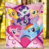 1pc My Little Pony3 Theme Blanket - Digital Print, Polyester, Cozy for All Seasons, Perfect for Outdoor, Camping, and Travel