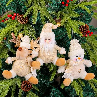 Yılbaşı Ağacı Sarkıt Süsleri, Yılbaşı Ağacı Bebek Süsü, Duvarlar Pencereler Kapılar İçin Sevimli Noel Baba Sarkıt Kolye