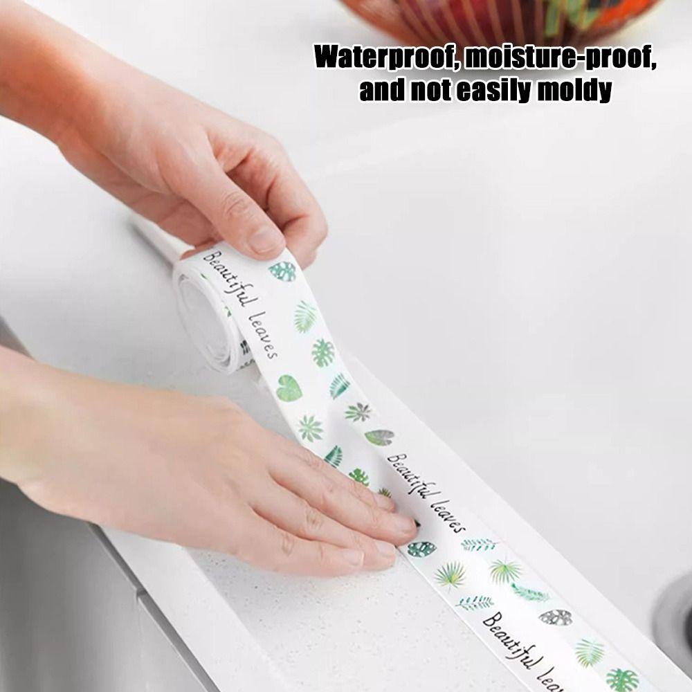 Durable Waterproof Caulk Tape Self Adhesive PVC Sealant Strip Oil-resistant Printing Sink Sealing Tape for Countertop Bathroom