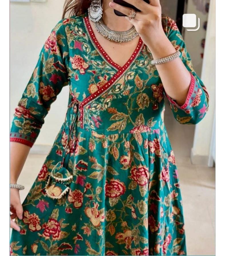 Women Designer Kurta Pant Dupatta Set Indian Bollywood Top Tunic Kurti Salwar Suit Dress