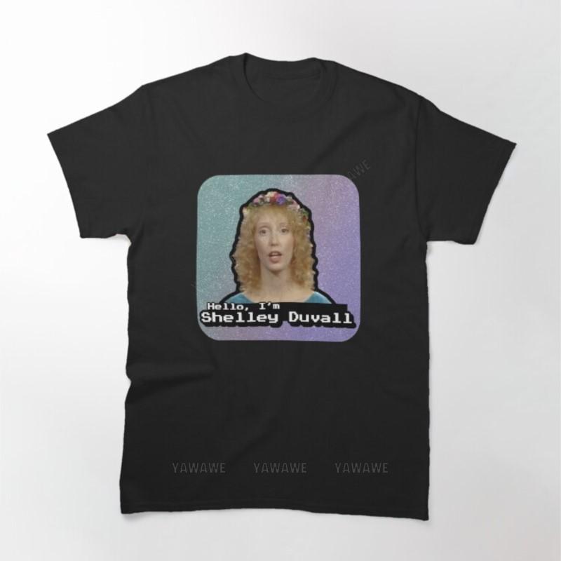 

Beach Unisex tee shirt print tees Hello Im Shelley Duvall Printed T Shirt unisex t shirts teenager casual tops short sleeve S