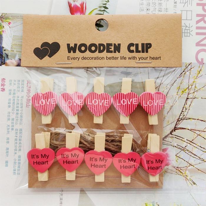 

Cartoon Home Love Valentine s Day Photos Mini Flower Shop Card Notes Small Clip 10pcs(one set)