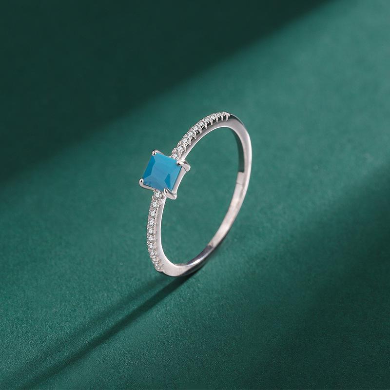 12 Birthstone 925 Sterling Silver Women's Zircon Ring - Elegant Red Book Style Jewelry, Perfect Birthday Gift