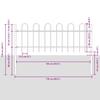 Garden Fence 8 pcs Grey 13.6 x 0.6 m Powder Coated Steel