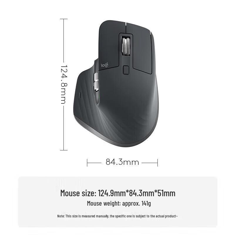Logitech MX Master 3S Ergonomic Silent Wireless Mouse