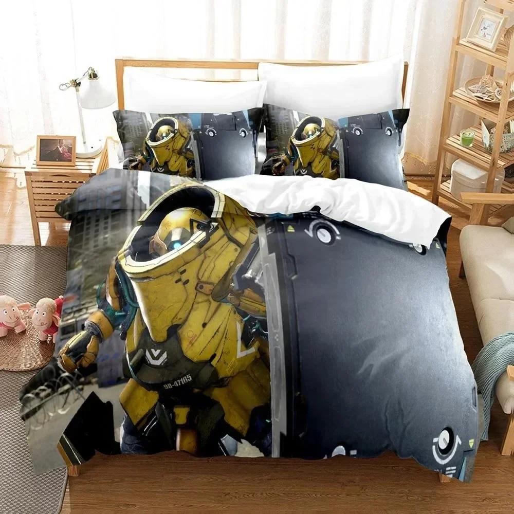 3D Game Bed Sheet Sets Exoprimal Bedding Set Printed Bed Set With Pillowcase Duvet Cover Soft Queen King Size Bedclothes Home