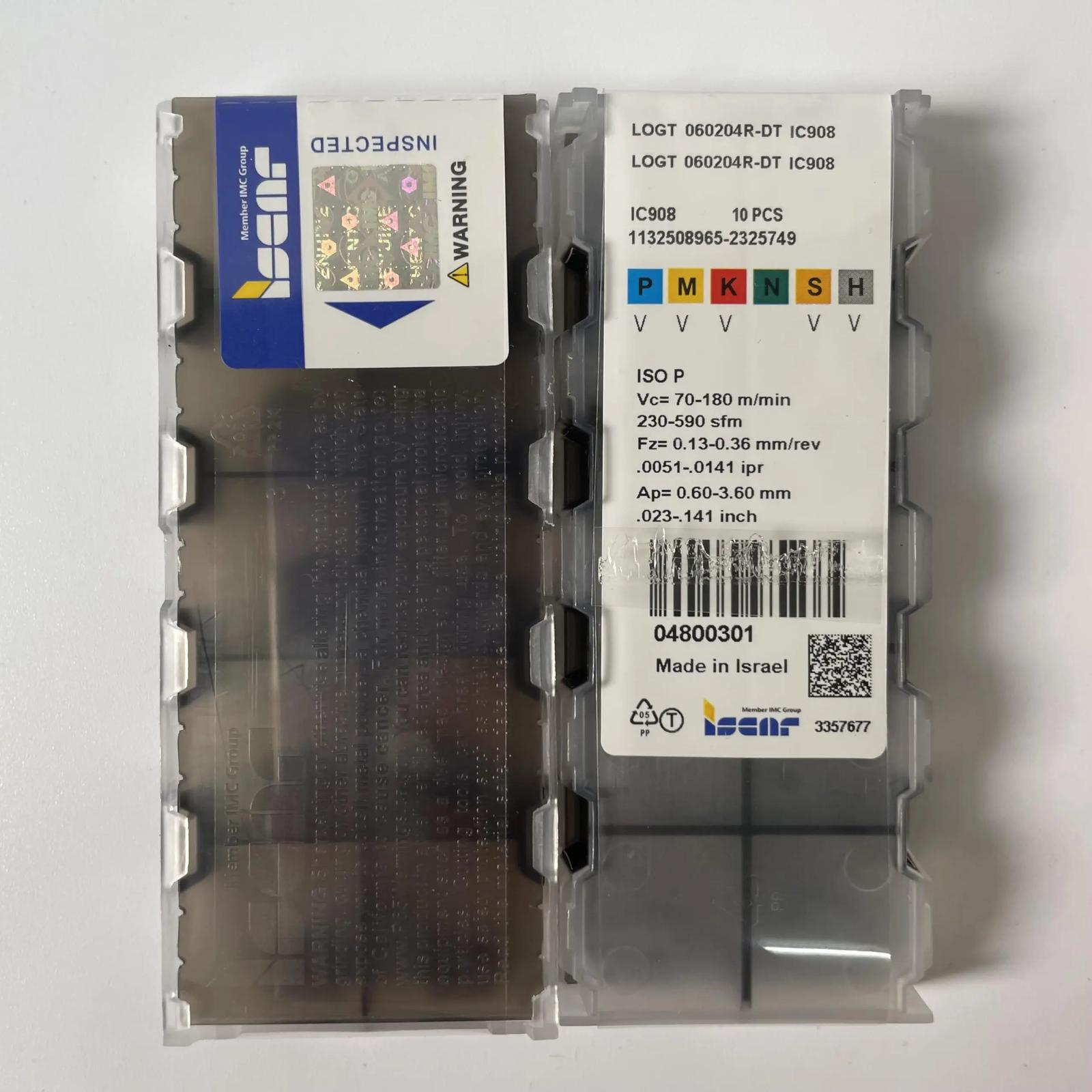 

LOGT060204R-DT IC908 Industrial indexable carbide inserts 10 Pcs