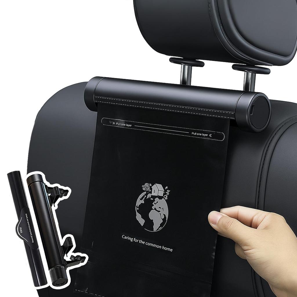 Car Trash Roll Type Concealable Replacement Bags No Tools Compatible with All Car Headrest Can be Used as a Rear Seat Durable and Clean and Car